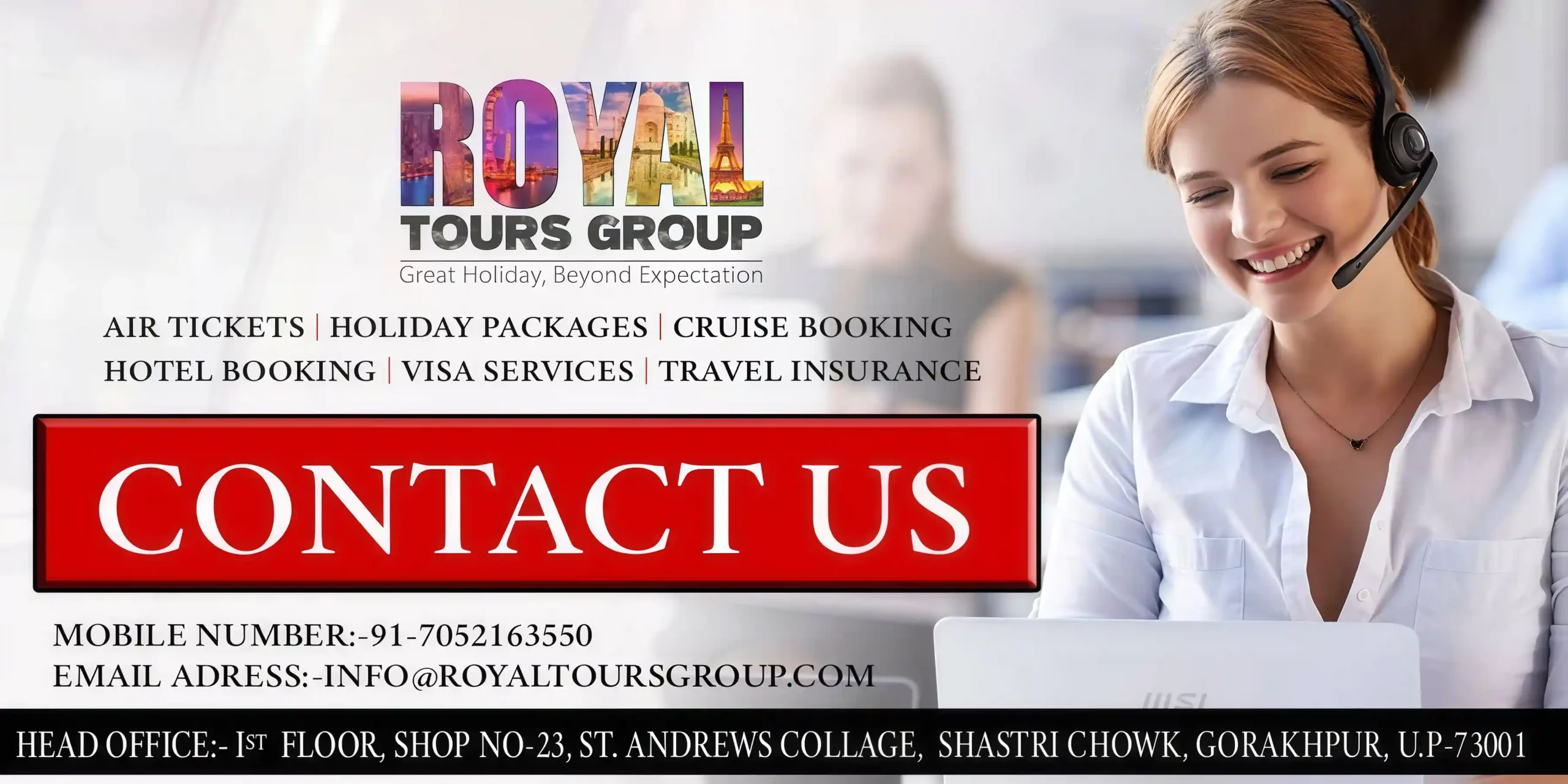 Contact us for holiday package